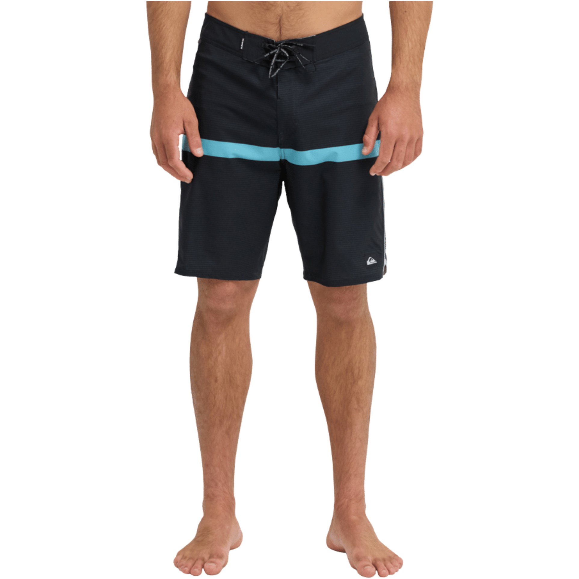 2026 Quiksilver Hombres Highline Bañador De 50 Cm Con Estampado EQYBS04930 - Black Aerostripe